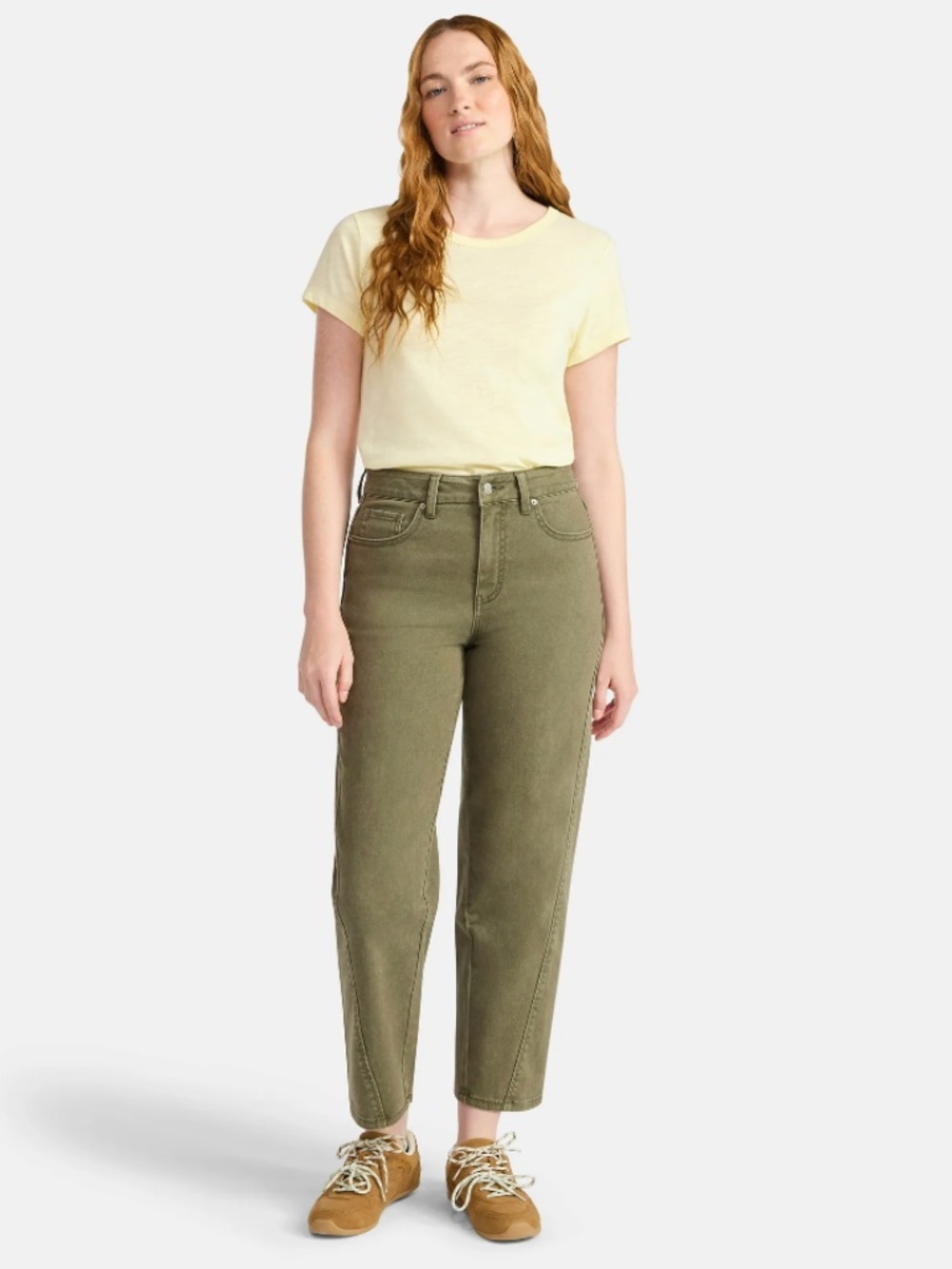 Time and Tru Women's High Rise Barrel Jean, 26.5" Inseam, size 12